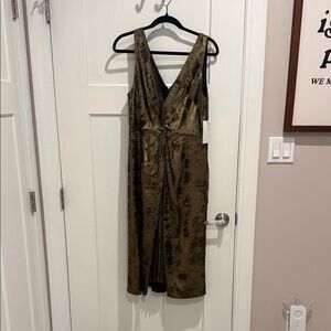 Bailey 44 Metallic Gold Midi Dress